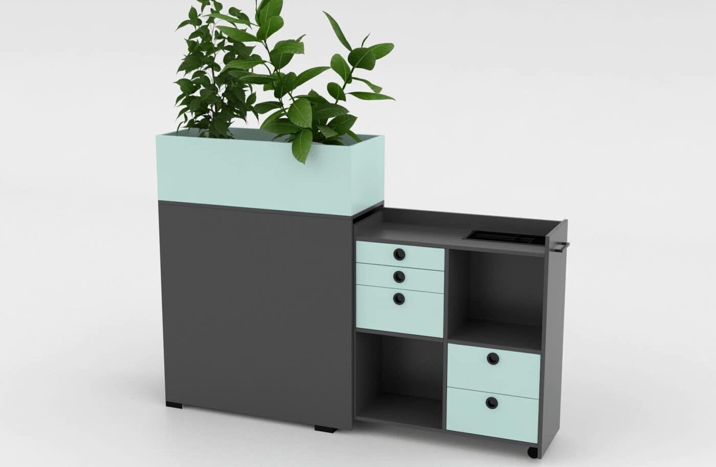 Cube Design flower box projectmeubilair