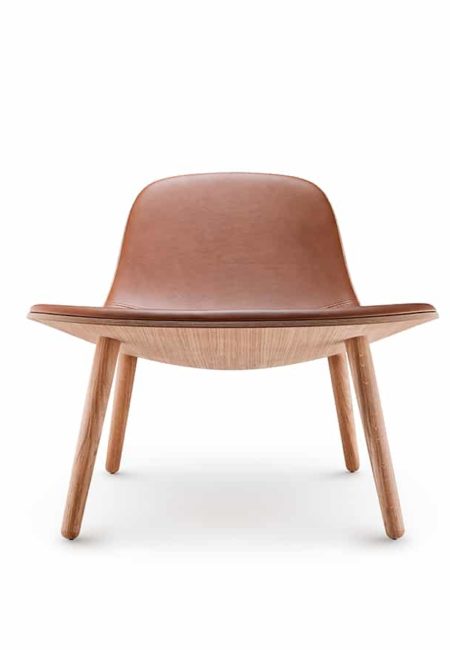 Eva Solo Abalone Cognac Leer Eiken Loungestoel Kantoormeubilair Projectmeubilair Designstore