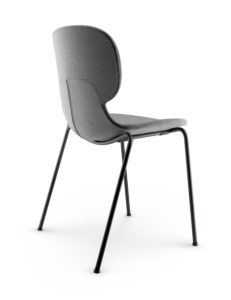Eva Solo Combo Eetstoel Vergaderstoel Grijs Zwart Frame Stapelbaar Projectmeubilair Designstore Achterkant