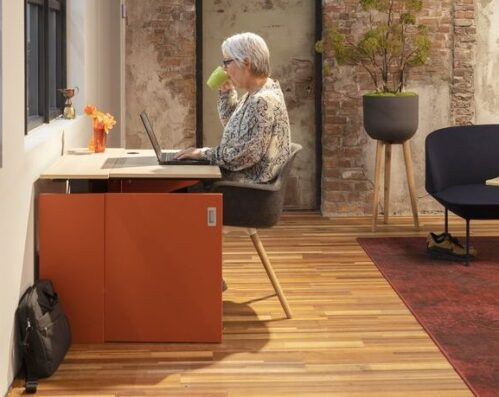 Drentea HomeFit Oranje Projectmeubilair Thuiswerken Werkplek thuiswerkoplossingen