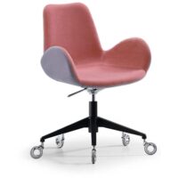 Midj Dalia Pa D Armchair Stoel Kruispoot Swivel Wielen Projectmeubilair(1)