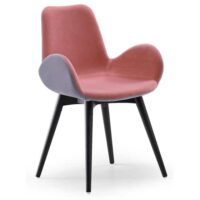 Midj Dalia Pb Lg 4 Poot Armchair Stoel Wood Hout Projectmeubilair