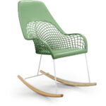 Midj Guapa Dnamcu Armchair Schommelstoel Stoel Mesh Hoge Rug Rocking Chair Projectmeubilair