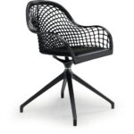 Midj Guapa Pmxcu Armchair Stoel Armleuning Kruispoot Zwart Projectmeubilair