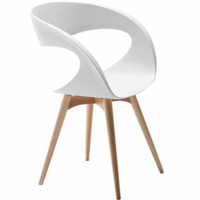 Midj Raff L Stoel Armchair 4poot Hout Chair Projectmeubilair