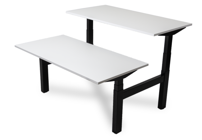 Wize Office Motion Duo Speed Elektrisch Zitsta Bureau Projectmeubilair Zwart Frame