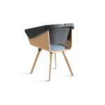 Vepa Drentea Whale Tail Chair 4pootsstoel Kantoormeubilair Projectmeubilair 3