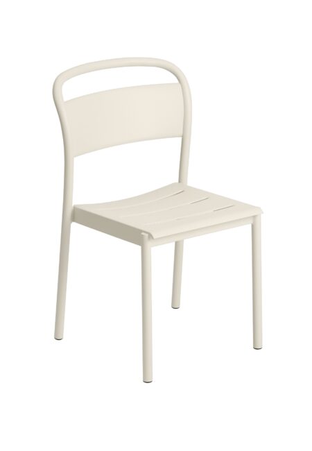 Muuto Linear Steel Stoel Chair Tuinmeubilair Buiten 4poot Staal Wit Projectmeubilair