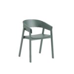 Muuto Cover Chair Grey Green Houten Stoel Scandinavisch Design Collectie Projectmeubilair