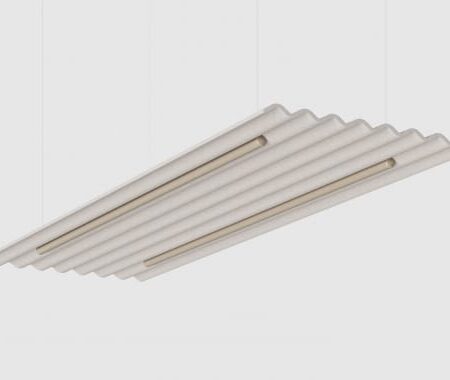De Vorm Mute Flow Akoestisch Paneel Recyclebaar Projectmeubilair Beige