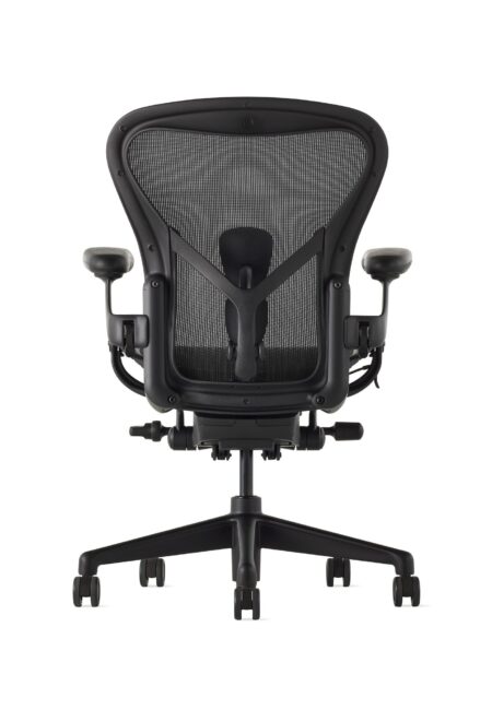 HermanMiller Aeron Oceanboundplastic Recyclebaar Bureaustoel Duurzaam Onyx Projectmeubilair achter