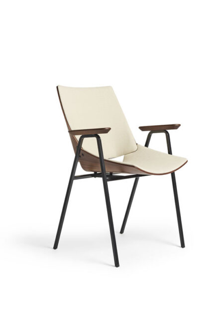 RexKralj Shell Armchair Hout Gestoffeerd 4poot Projectmeubilair