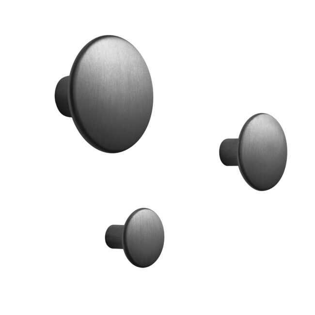 Muuto Dots Black Metal Round Kapstokhaak Wandhaak Projectmeubilair