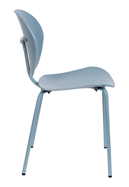 Zuiver Ocean Chair Plastic Recycle Duurzaam Eetkamerstoel Projectmeubilair Blauw