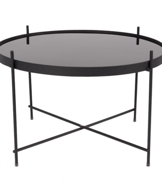 Zuiver Cupid Bijzettafel Zwart Glas Projectmeubilair