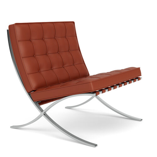 Knoll Barcelona Chair Loungestoel Fauteuil Projectmeubilair Leer