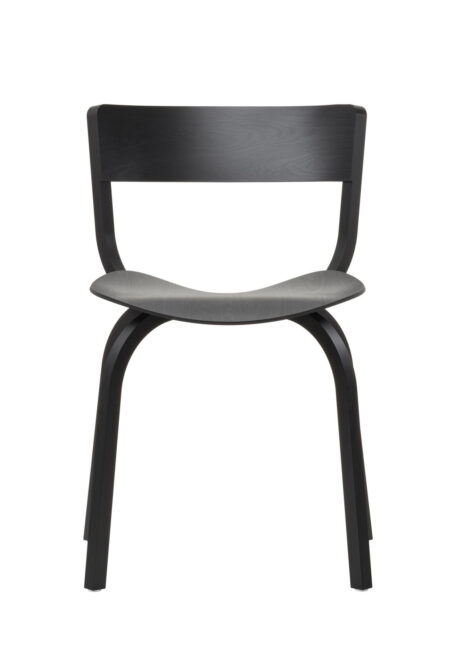 Thonet 404 Houten Stoel 4poot Recht Zwart Projectmeubilair