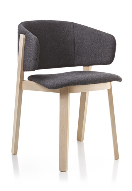 Fornasarig Wood Armchair Hout Gestoffeerd Projectmeubilair