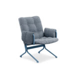 Profilm Snap 21h Fauteuil Loungestoel Blauw Stof Projectmeubilair Orgatec2024